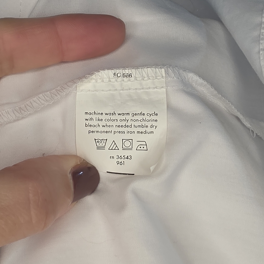 Van Heusen Mens Dress Shirt Short Or Half Sleeve White 17.5 - Picture 4 of 4